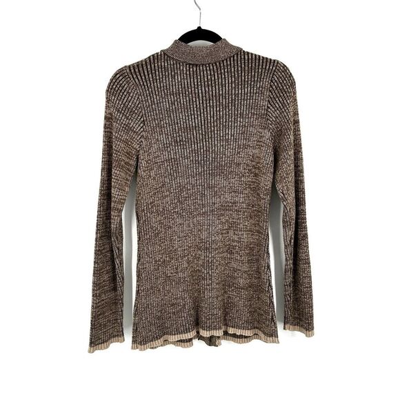 RAILS Brown Ribbed Knit Collared Button Up Rory Cardigan Sweater Size Large - Picture 4 of 7